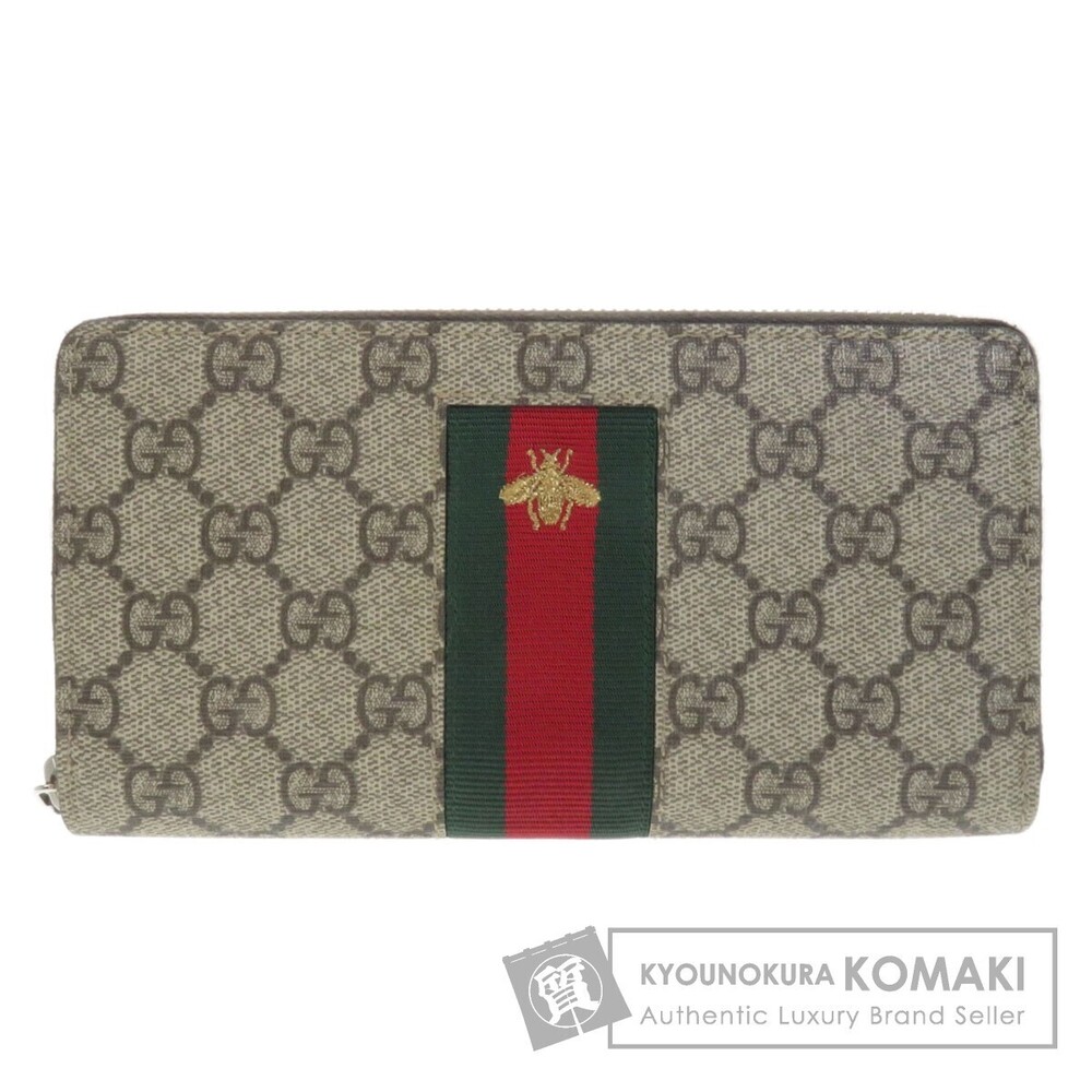 Gucci GG Bee Motif Long Wallet Leather